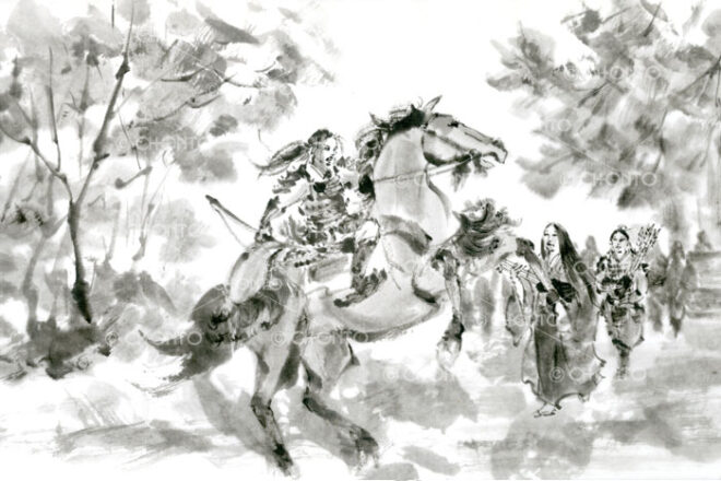 棹立ち馬　戦国　姫