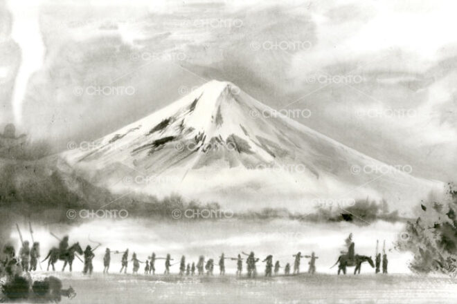 富士山と河口湖畔